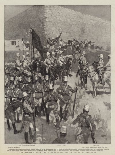 La entrada del Sirdar en Omdurman, Slatin Pasha como cicerone de Frank Craig